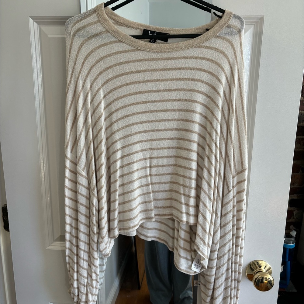 Striped Cream Sweater